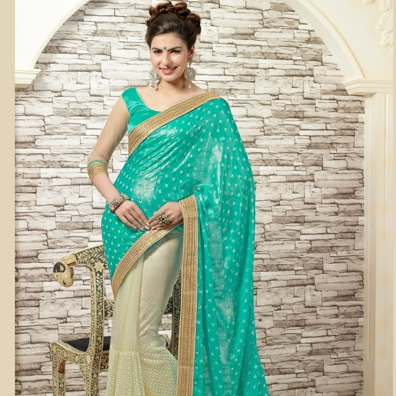 Sea Green Saree